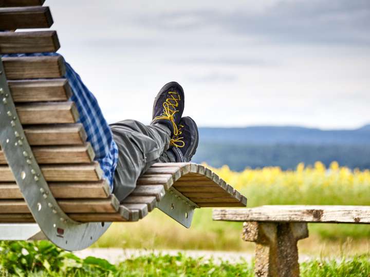 Himmelsliege und Panoramatafel Fernsehturm